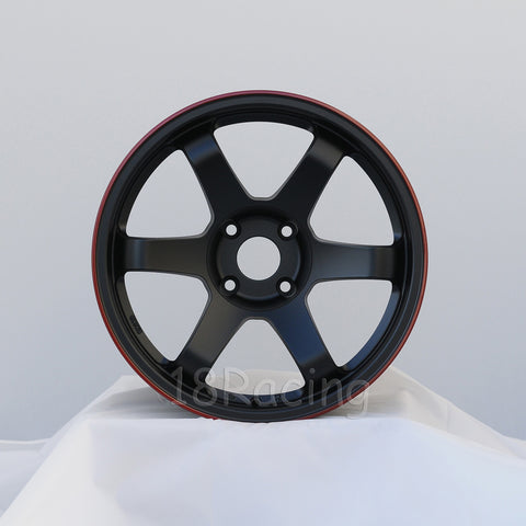 Rota Wheels Grid 1795 4x114.3 12 73 Flat Black with Red Line
