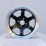 Rota Wheels Grid V 1570 4X100 20 67.1 Black with Polish Lip