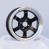 Rota Wheels Grid V 1570 4X100 20 67.1 Black with Polish Lip