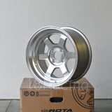 Rota Wheels Grid V 1680 4X114.3 0 73 Full Polish Silver