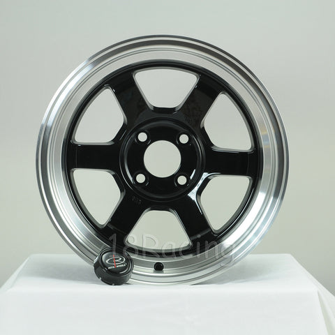 Rota Wheels Grid V 1580 4X114.3 0 73 Black with Polish Lip