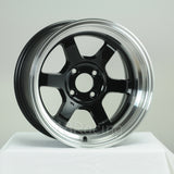 Rota Wheels Grid V 1580 4X114.3 0 73 Black with Polish Lip