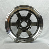 Rota Wheels Grid V 1570 4X114.3 20 73 Gunmetal with Polish Lip