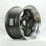 Rota Wheels Grid V 1580 4X100 0 67.1 Gunmetal with Polish Lip