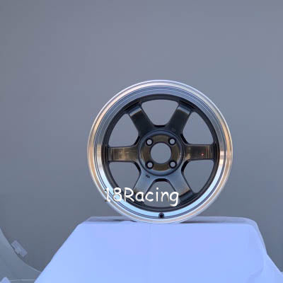 Rota Wheels Grid V 1570 4X100 20 67.1 Hyper Black with Polish Lip