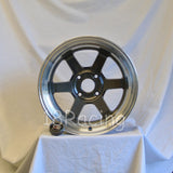 Rota Wheels Grid V 1690 4X100 -15 67.1 Gunmetal with Polish Lip