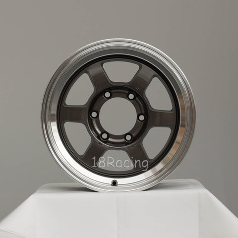Rota Wheels Grid Type X 1680 6X139.7 0 110 Gunmetal With Polish Lip