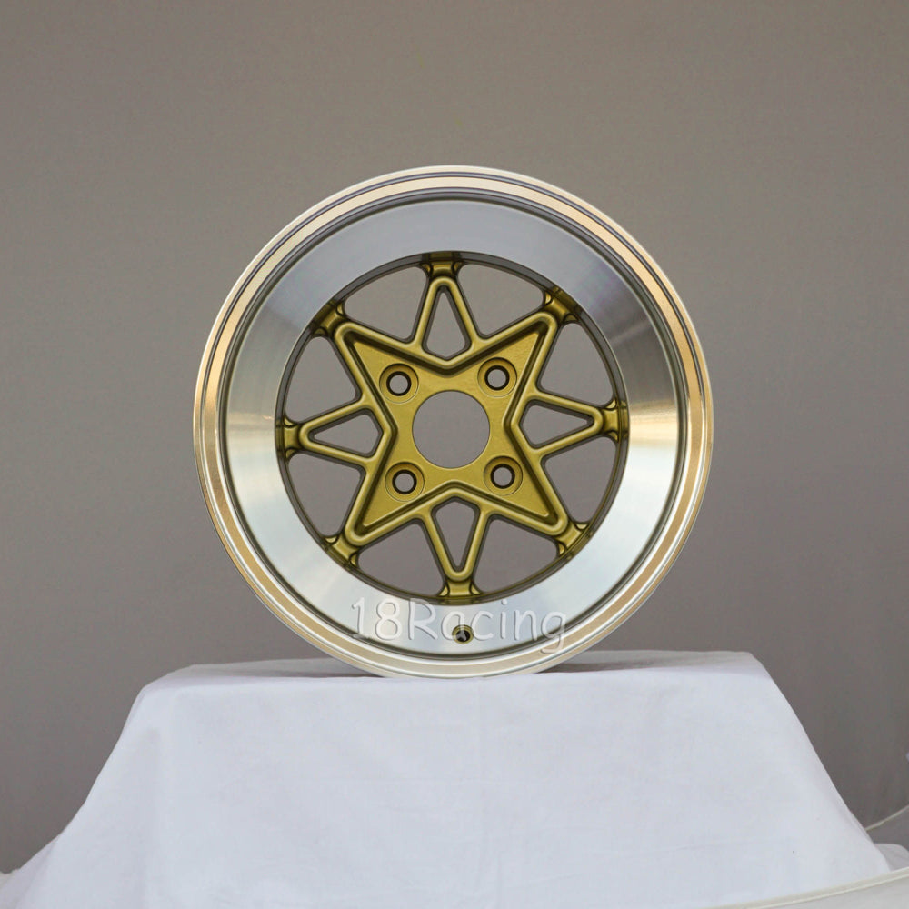 Rota Wheels Hachiju 1580 4X114.3 0 73  Gold with Polish Lip