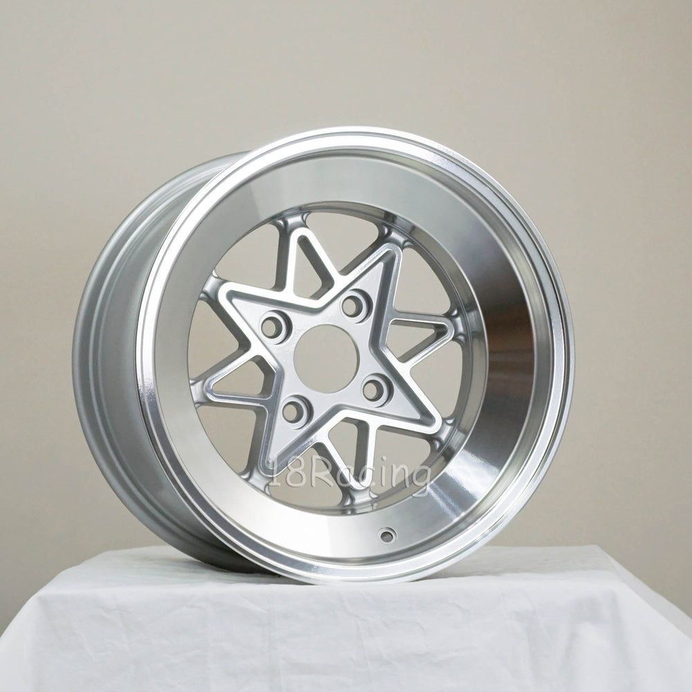Rota Wheels Hachiju 1590 4X100 -15 67.1  Full Polish Silver