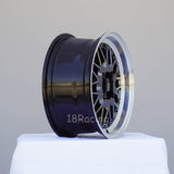 Rota Wheels Kensei 1570 4X108 25 73  Hyperblack with Polish Lip