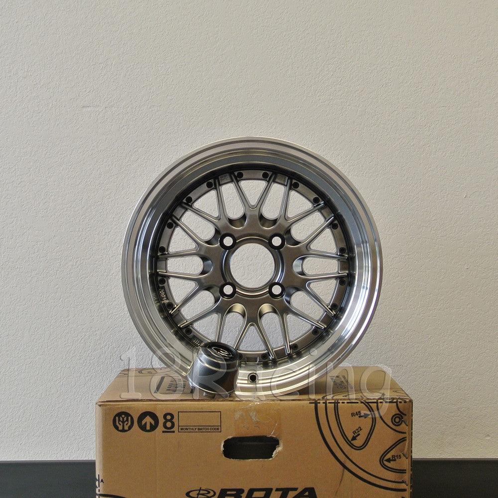 Rota Wheels Kensei 1580 4X100 0 67.1 Hyperblack with Polish Lip
