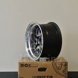 Rota Wheels Kensei 1580 4X114.3 -10 73 Hyperblack with Polish Lip