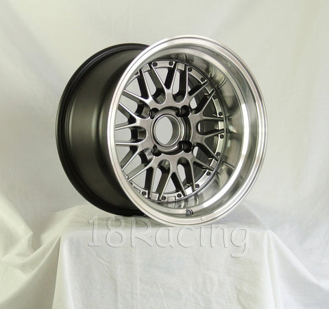 【Rin】 Rota Wheels Kensei 1590 4X114.3 -15 73 Hyperblack with Polish Lip