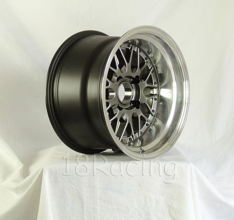 Rota Wheels Kensei 1590 4X100 -15 67.1 Hyperblack with Polish Lip