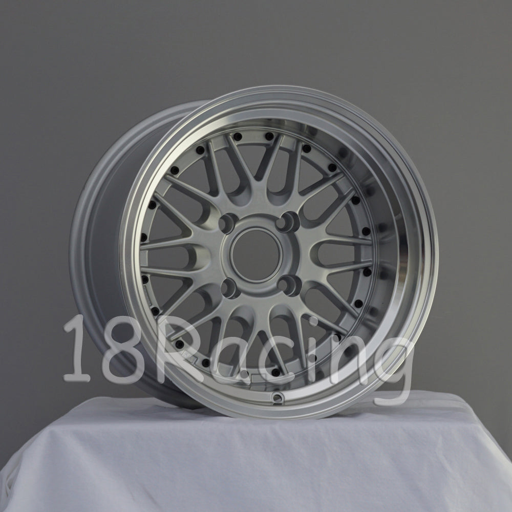 Rota Wheels Kensei 1590 4X100 -15 67.1 Silver with Polish Lip