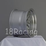 Rota Wheels Kensei 1590 4X100 -15 67.1 Silver with Polish Lip