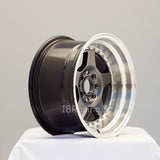 Rota Wheels Kyusha 1580 4X100 0 67.1 Hyperblack with Polish Lip