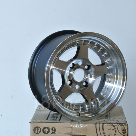Rota Wheels Kyusha 1580 4X100 0 67.1 Full Polish Black