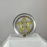 Rota Wheels Kyusha 1590 4X114.3 -15 73 Gold with Polish Lip