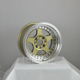 Rota Wheels Kyusha 1590 4X114.3 -15 73 Gold with Polish Lip