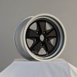 Linea Corse Wheel PSD 17X7.5  5X130  35 71.6 FOX 3 Flat Black With Steel Gray Lip No Cap