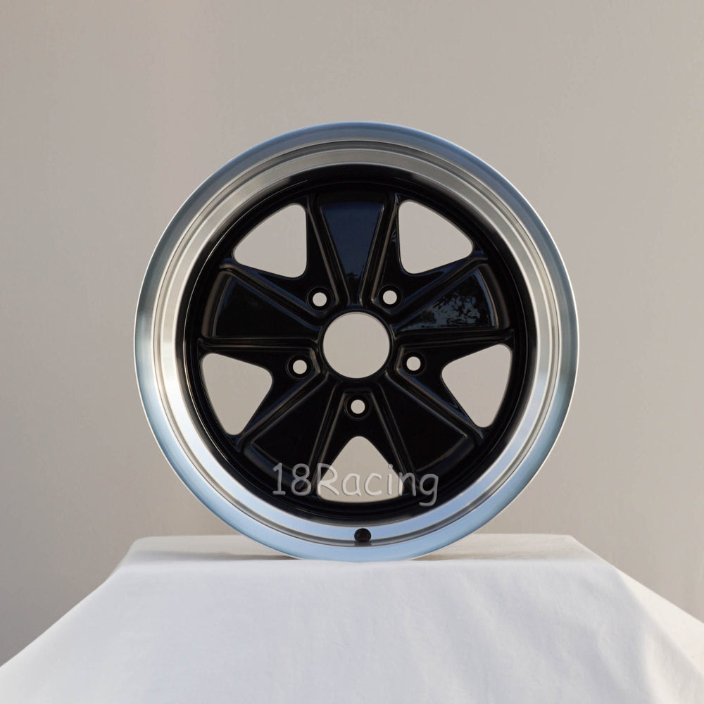 Linea Corse Wheel PSD 17X11   5X130 16  71.6 Glossy Black With Polish Lip No Cap