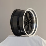 Linea Corse Wheel PSD 17X11   5X130 16  71.6 Glossy Black With Polish Lip No Cap