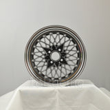 Rota Wheels Os Mesh 1570 4X95.25 25 57.1 Hyperblack with Polish Lip