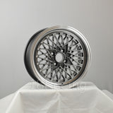 Rota Wheels Os Mesh 1570 4X95.25 25 57.1 Hyperblack with Polish Lip