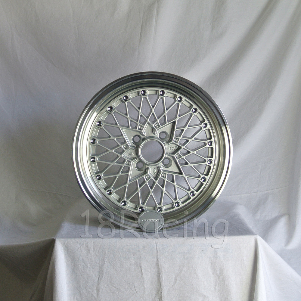 Rota Wheels Os Mesh 1570 4X110 20 73 Silver with Polish Lip