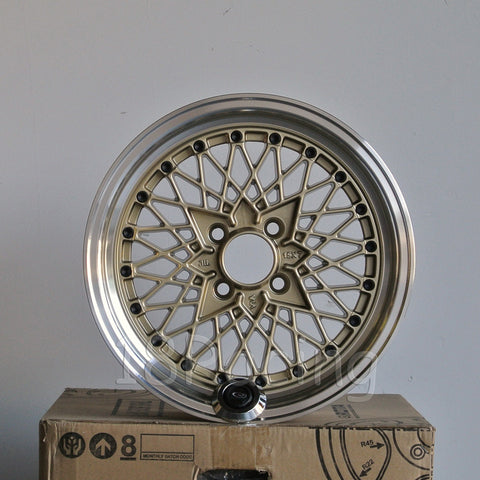 Rota Wheels Os Mesh 1570 4X100 35 67.1 Gold with Polish Lip