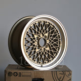 Rota Wheels Os Mesh 1570 4X100 25 57.1 Gold with Polish Lip