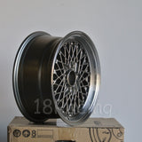 Rota Wheels Os Mesh 1580 4X100 20 67.1 Steel Grey with Polish Lip