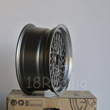 Rota Wheels Os Mesh 1570 4X100 35 67.1 Steel Grey with Polish Lip