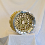 Rota Wheels Os Mesh 1580 4X100 20 67.1 Tommy Gold with Polish Lip