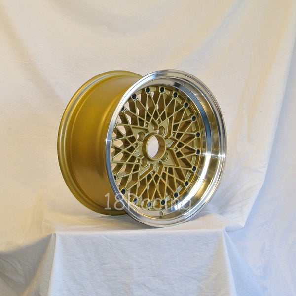 Rota Wheels Os Mesh 1580 4X100 20 67.1 Tommy Gold with Polish Lip ...