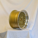 Rota Wheels Os Mesh 1580 4X100 20 67.1 Tommy Gold with Polish Lip