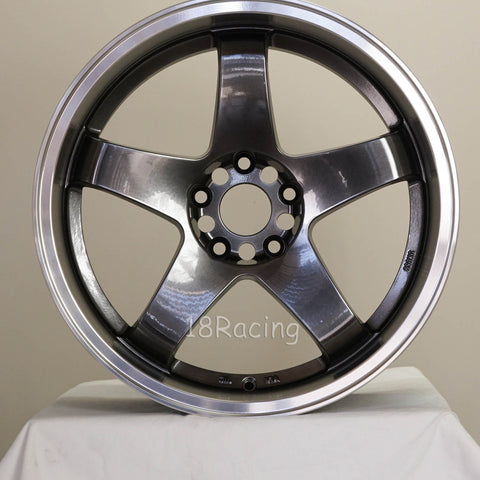 Rota Wheels P-45 R 1810 5X114.3 20  73 Hyperblack  with Polish Lip.