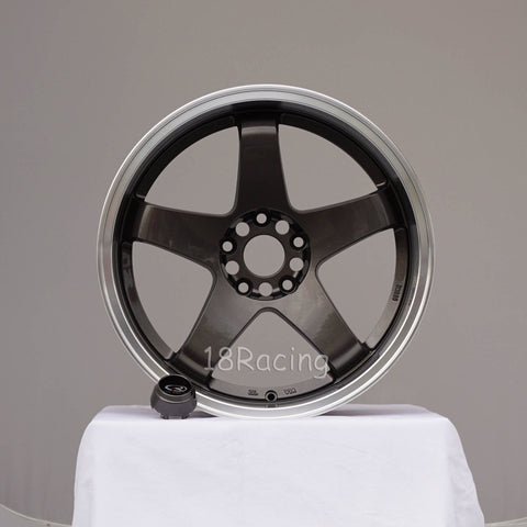 Rota Wheels P-45 R 1810 5X114.3 20  73 Gunmetal  with Polish Lip.