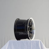 Rota Wheels RB 1380 4X100 20 67.1 Black with Polish Lip