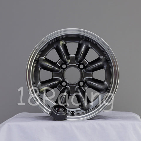 Rota Wheels RB 1380 4X100 4 67.1 Hyperblack with Polish Lip