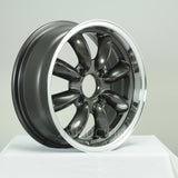 Rota Wheels RB 1570 4X95.25 25 57.1 Gunmetal with Polish Lip