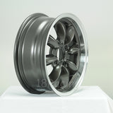 Rota Wheels RB 1570 4X95.25 25 57.1 Gunmetal with Polish Lip