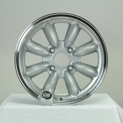 Rota Wheels RB 1560 4X108 15 73 Silver with Polish Lip