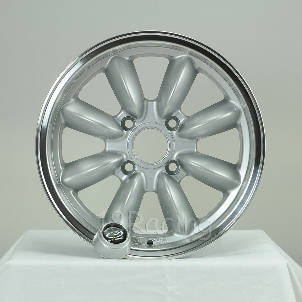 Rota Wheels RB 1580 4X100 20 57.1 Silver with Polish Lip