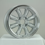 Rota Wheels RB 1580 4X100 20 57.1 Silver with Polish Lip