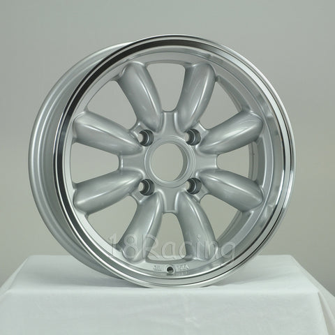 Rota Wheels RB 1570 4X114.3 4 73 Silver with Polish Lip