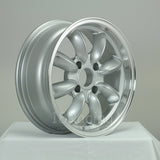 Rota Wheels RB 1560 4X108 15 73 Silver with Polish Lip