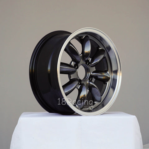 Rota Wheels RB 1570 4X95.25 25 57.1 Hyperblack with Polish Lip