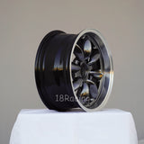 Rota Wheels RB 1570 4X114.3 4 73 Hyperblack with Polish Lip